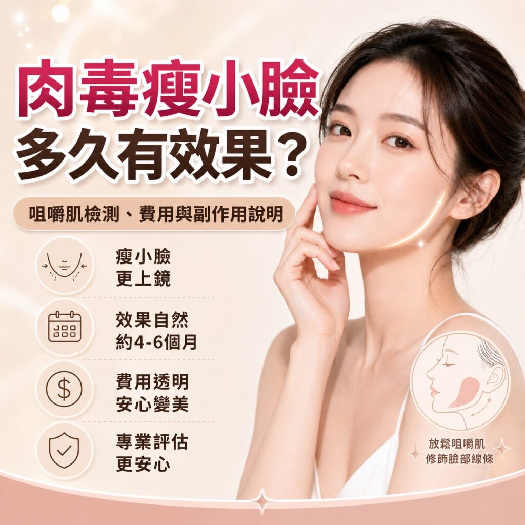 肉毒瘦小臉多久有效果？咀嚼肌檢測、費用與副作用說明