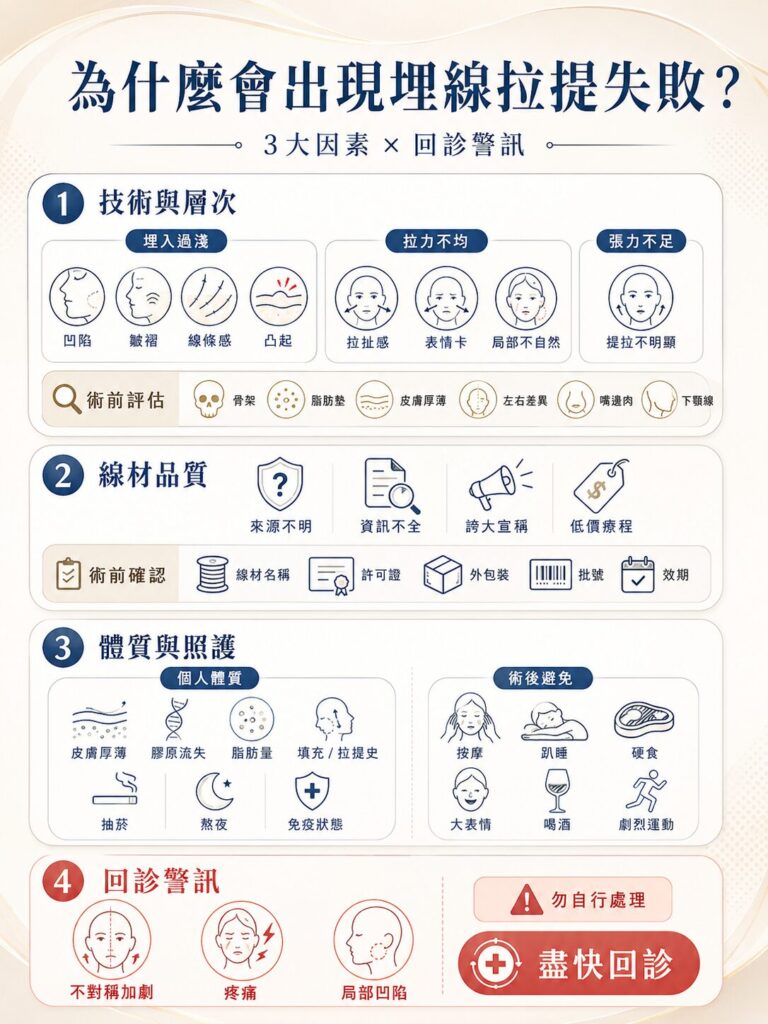 埋線拉提副作用及預防措施圖表