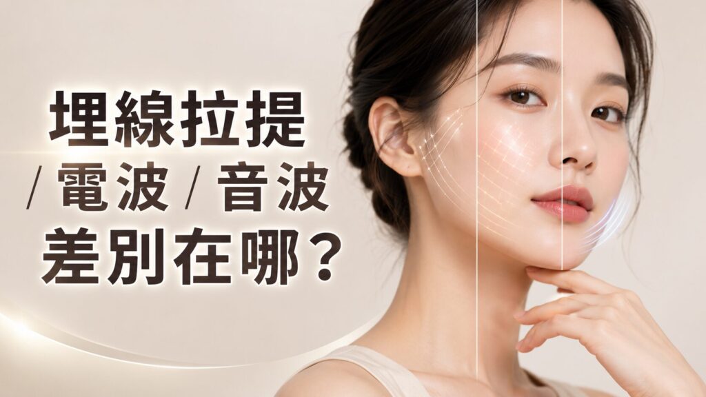 埋線拉提/電波/音波差別在哪？醫美女士對比圖