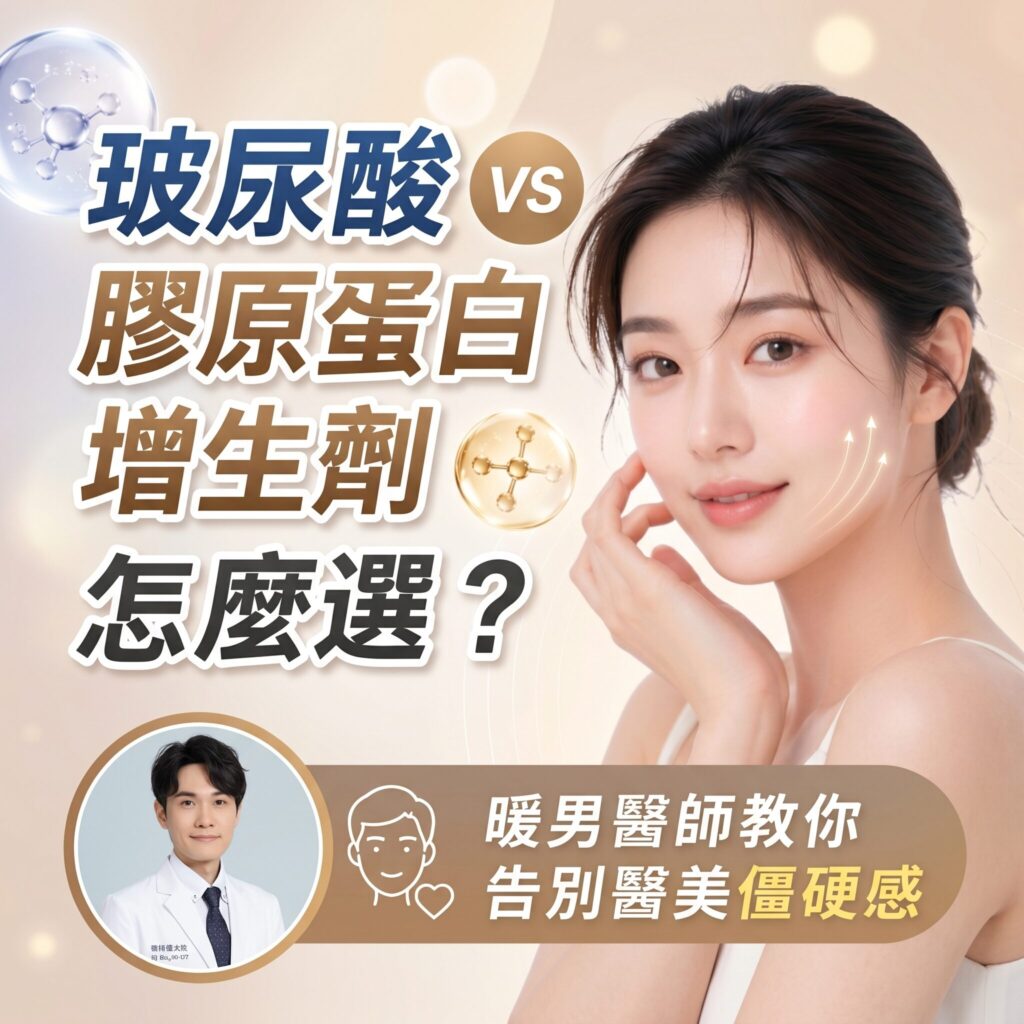 玻尿酸 vs 膠原蛋白增生劑怎麼選?暖男醫師教你告別醫美僵硬感