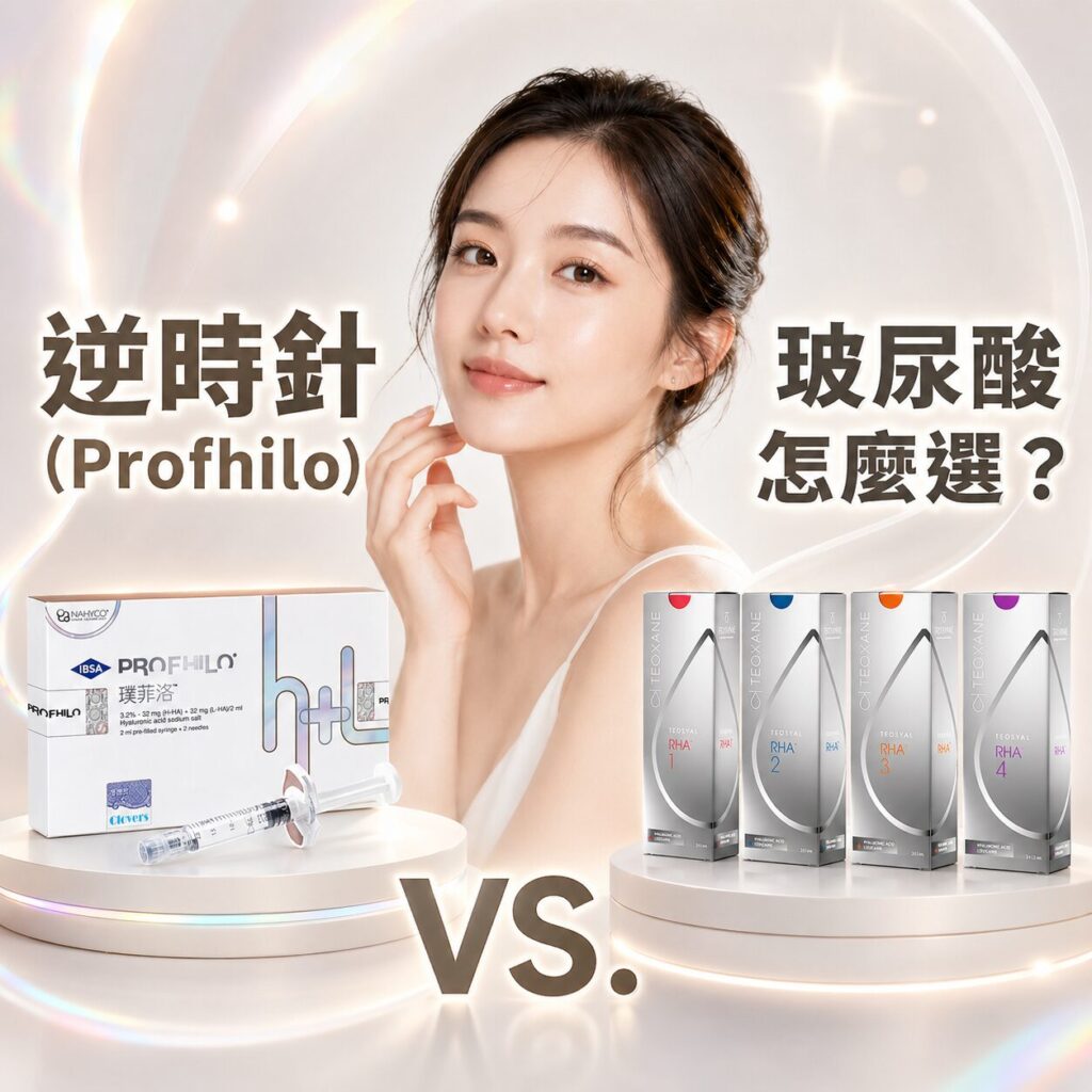 Profhilo與玻尿酸產品比較,探討逆時針療程選擇