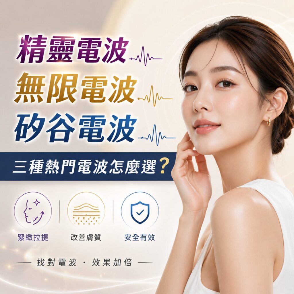 精靈電波、無限電波、矽谷電波:三種電波療程比較,緊緻拉提、改善膚質、安全有效